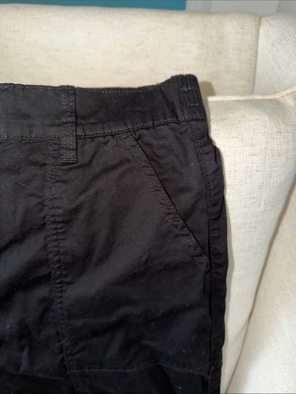 Tahari Black Cargo Bermuda Shorts